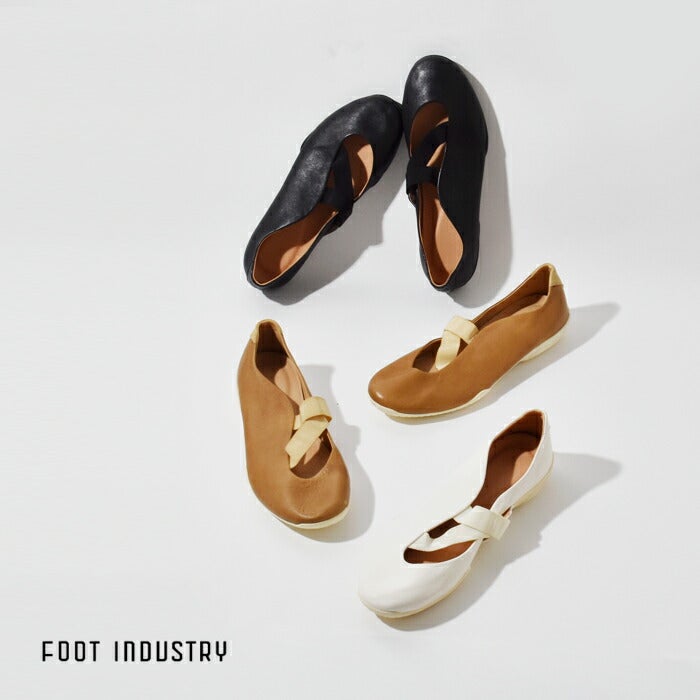 FOOT INDUSTRY フットインダストリー レザー ツーストラップ バレエ