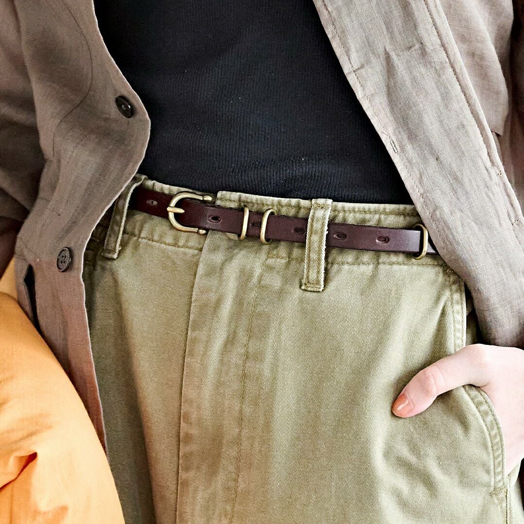 kha:ki カーキ カウレザー ナローベルト “NARROW NATO BELT