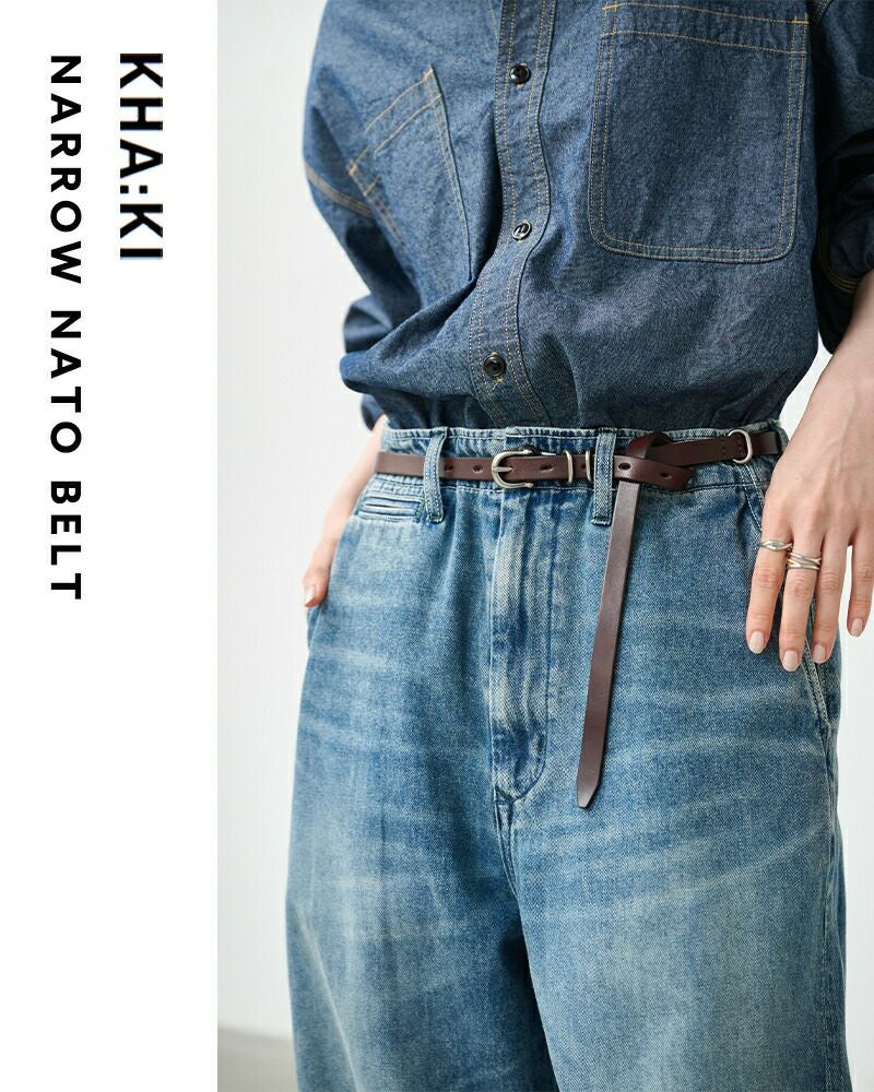 kha:ki カーキ カウレザー ナローベルト “NARROW NATO BELT