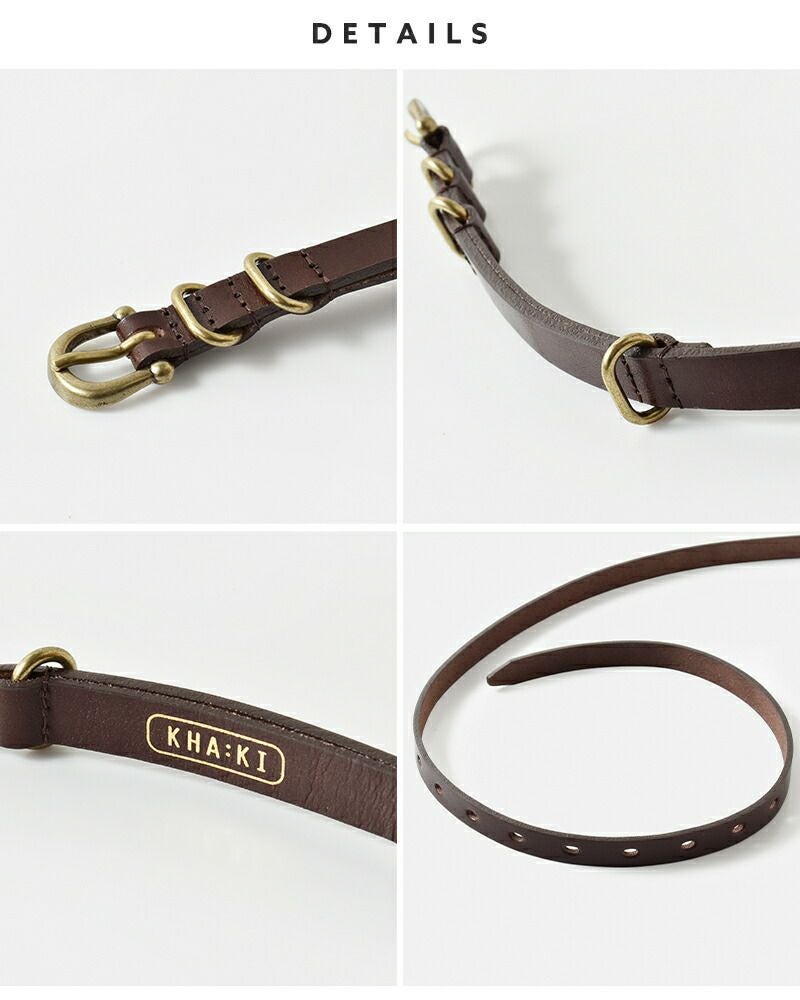 kha:ki カーキ カウレザー ナローベルト “NARROW NATO BELT