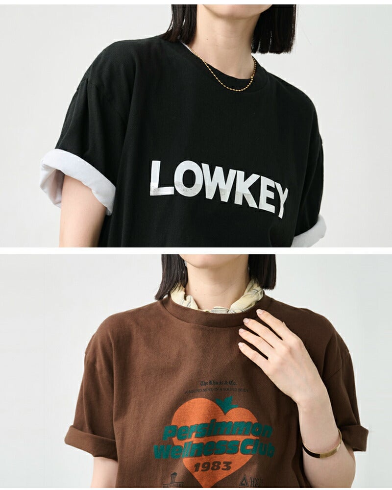kha:ki カーキ コットンジャージー ボックスシルエット Tシャツ “BOX