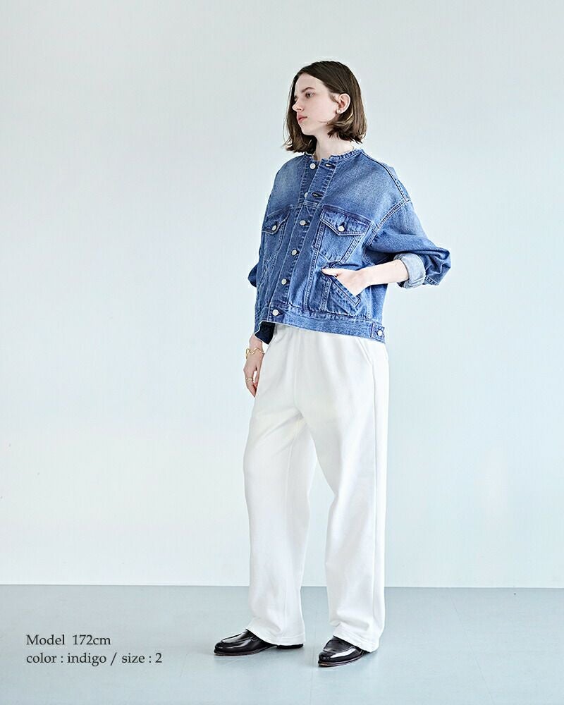kha:ki カーキ カット オフ カラー デニム ジャケット “CUT OFF COLLAR