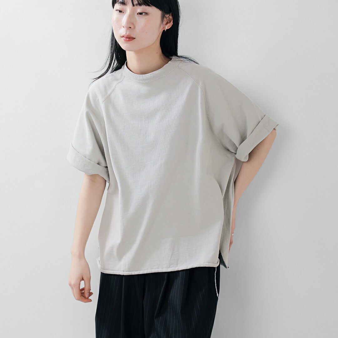 REMI RELIEF レミレリーフ SP加工 スーピマ裏毛 ラグラン 半袖 クルー