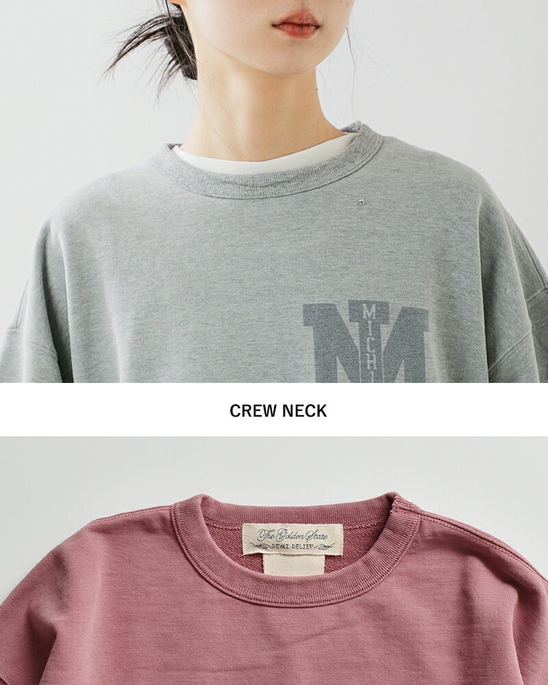 REMI RELIEF MICHIGAN Ｔシャツ REMI RELIEF｜SP加工裏毛 半袖 クルーネック プリント Tシャツ