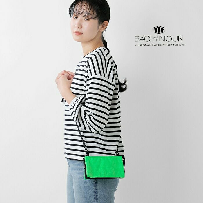 WALLET bag＋POCKET shoulder／ブラック×ネオングリーン BAG'n'NOUN バッグンナウン モンタナ ナイロン ウォレットポーチ TRIO