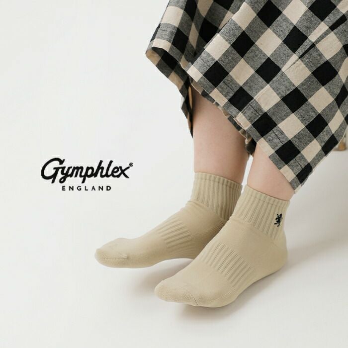 靴下 ゆうパケット選択可】Gymphlex ジムフレックス ロゴ刺繍 ショート