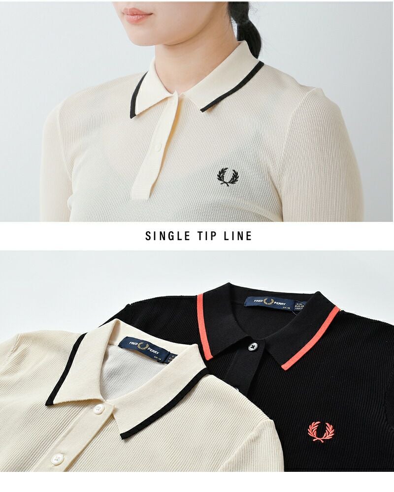 FRED PERRY フレッド ペリー リブ ニット ポロシャツ “RIB KNITTED