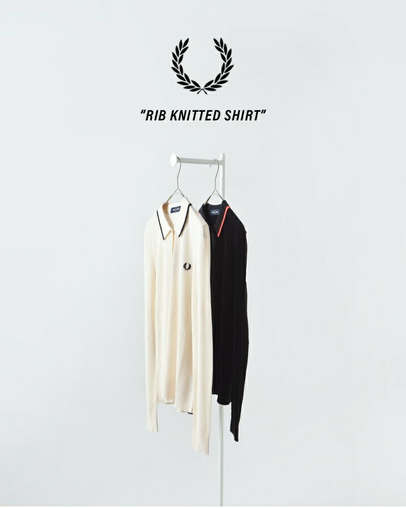 FRED PERRY フレッド ペリー リブ ニット ポロシャツ “RIB KNITTED