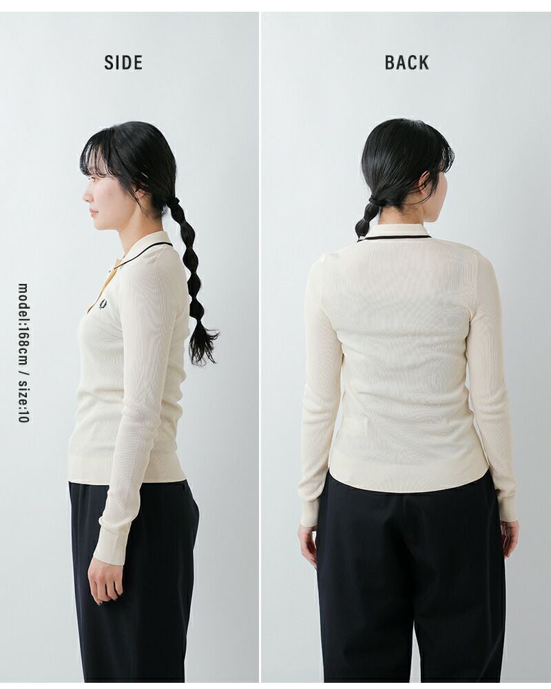FRED PERRY フレッド ペリー リブ ニット ポロシャツ “RIB KNITTED