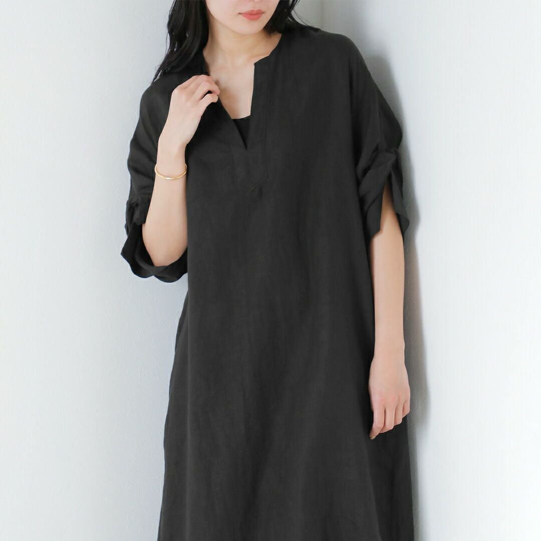 TICCA ティッカ リネン ツイストスリーブ ワンピース tbfs-405