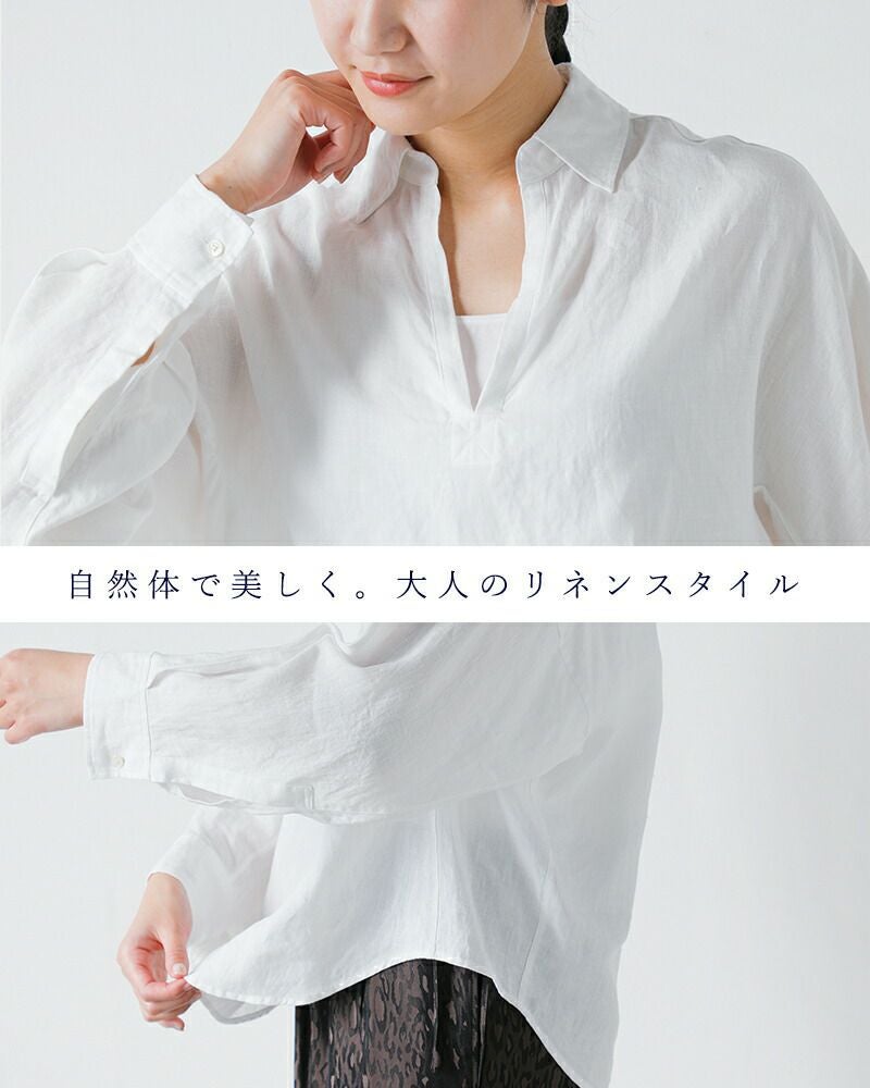 TICCA ティッカ リネン スキッパー シャツ tbfs-408 レディース 2026ss