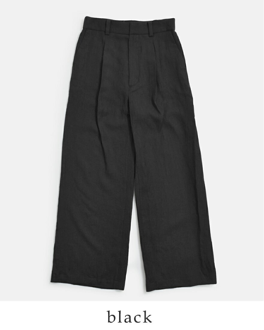 TICCA ティッカ リネン ワイド タック パンツ tbfs-414 レディース