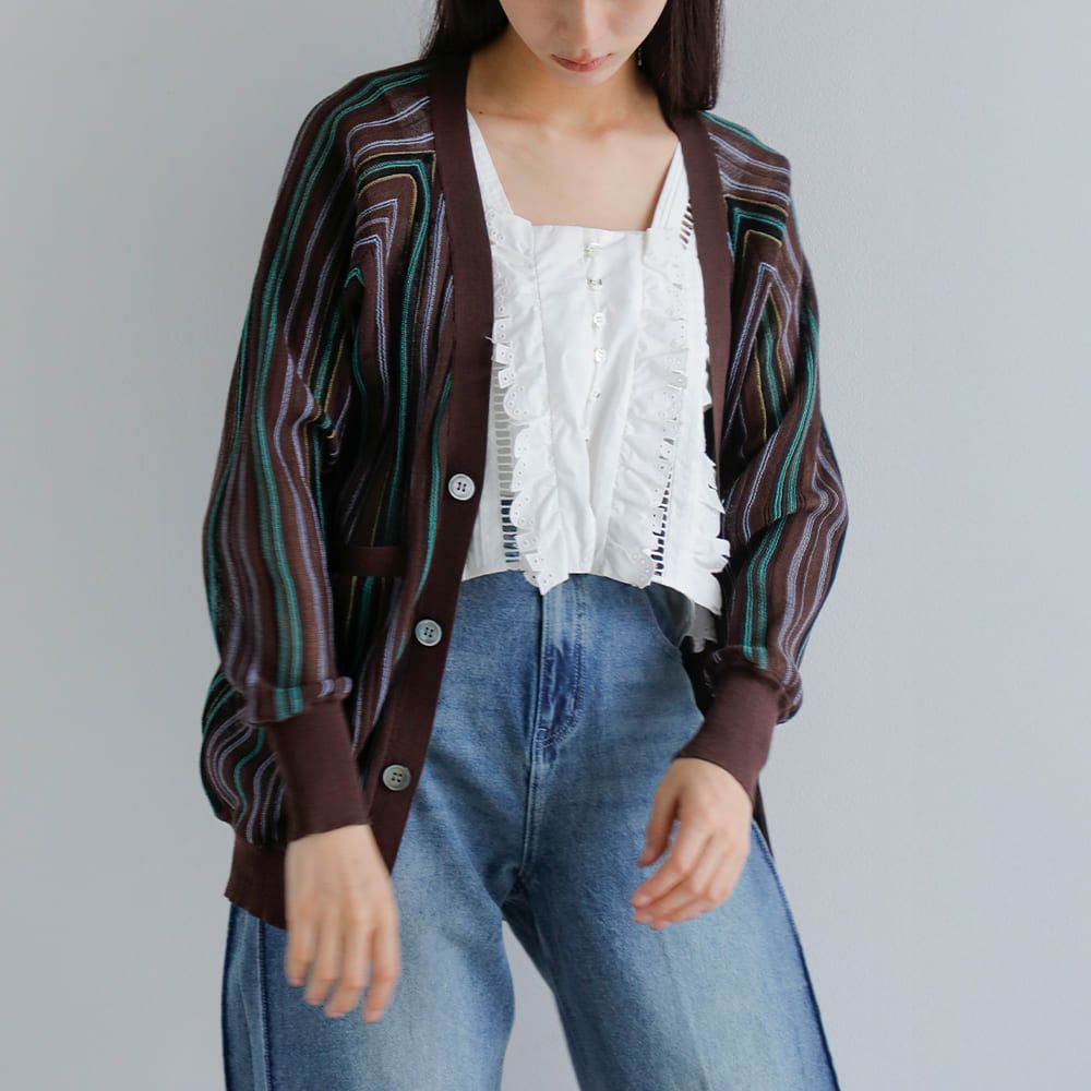 カーディガン juemi Rhombus Pleated Cardigan – JUEMI