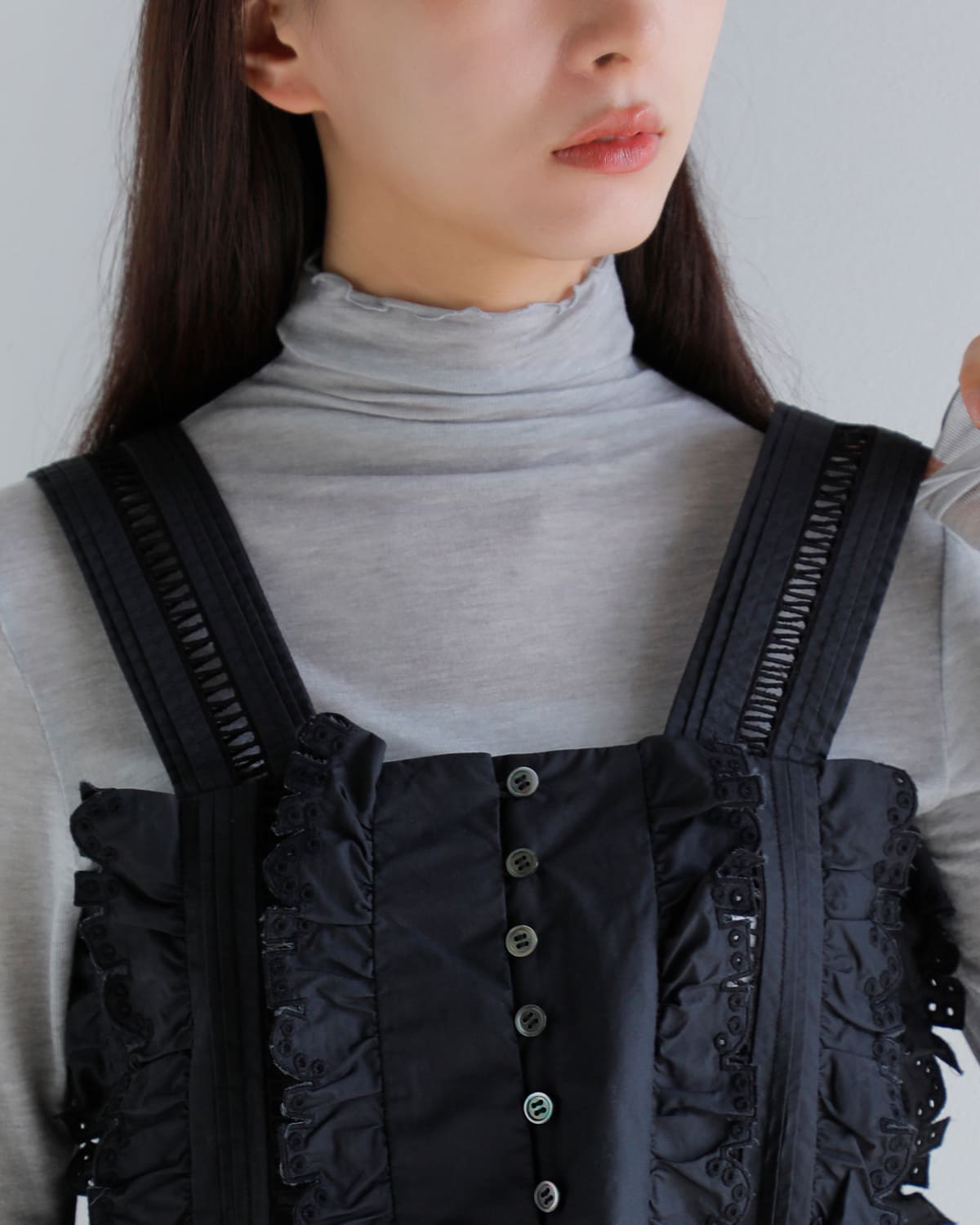 JUN MIKAMI ジュンミカミ コットン カット ラッフル キャミソール 26ss