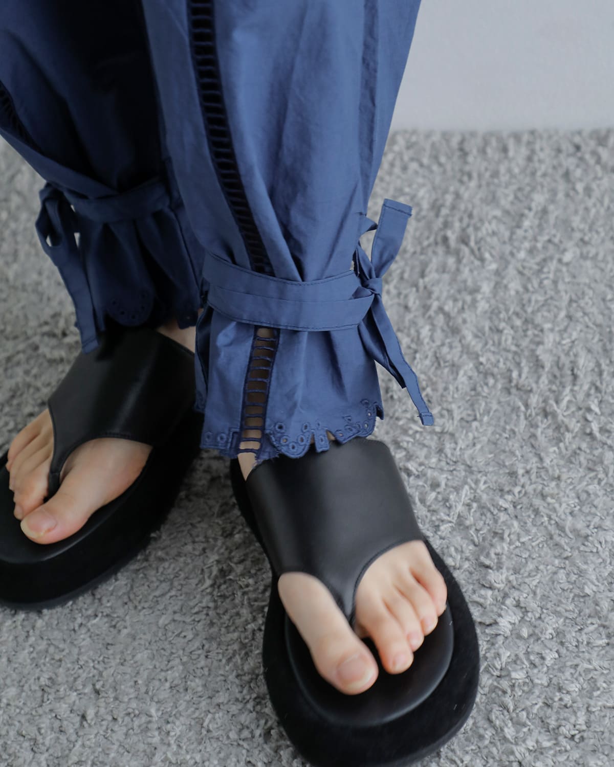 JUN MIKAMI ジュンミカミ コットン カット ラッフル パンツ 26ss-7-j
