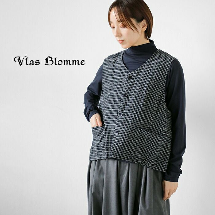 Vlas Blomme ヴラスブラム リネン クラシカル チェック