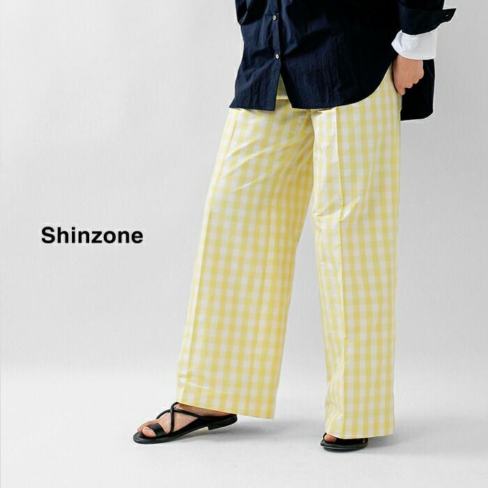 Shinzone シンゾーン ギンガム チェック パンツ GINGHAM CHECK PANTS