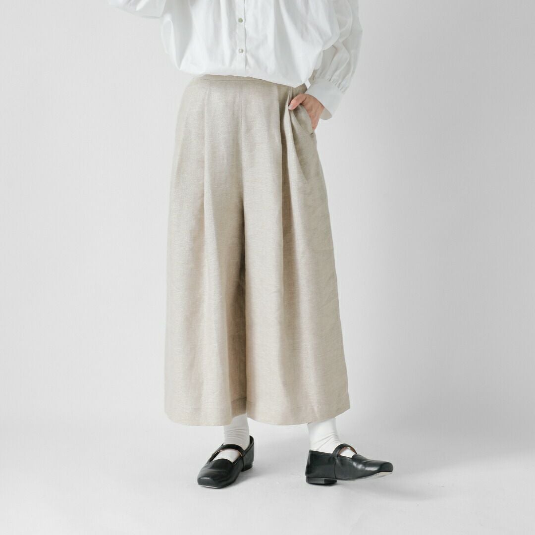 クーポン対象】SI-HIRAI スーヒライ グリッターリネン アンクル ワイド