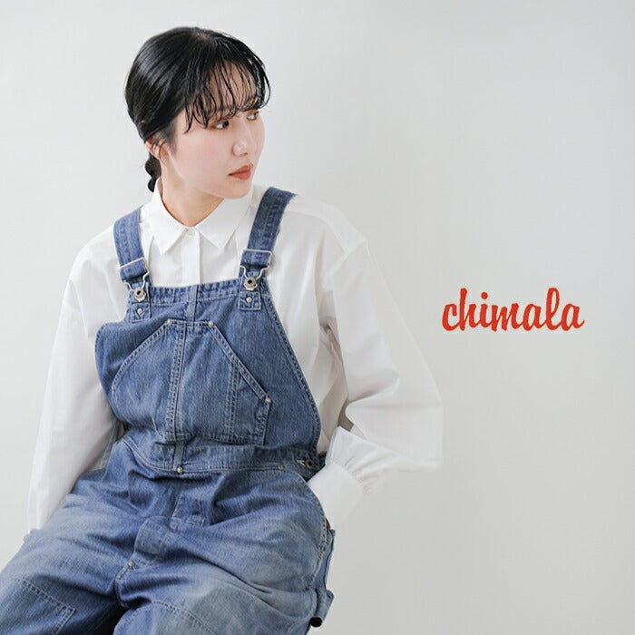chimala チマラ ダブル幅デニム オーバーオール cs41-wp09 レディース