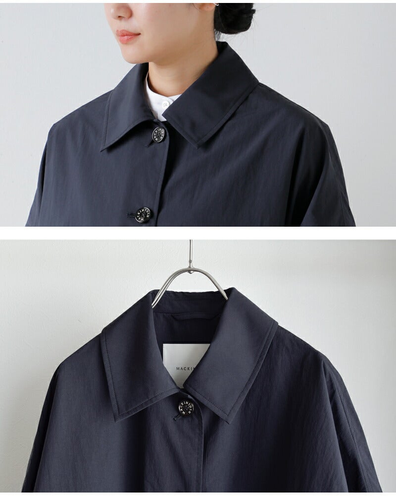 MACKINTOSH ネイビー ステンカラーコート　HUMBIE ハンビー MACKINTOSH マッキントッシュ ハンビー ステンカラーコート “HUMBIE