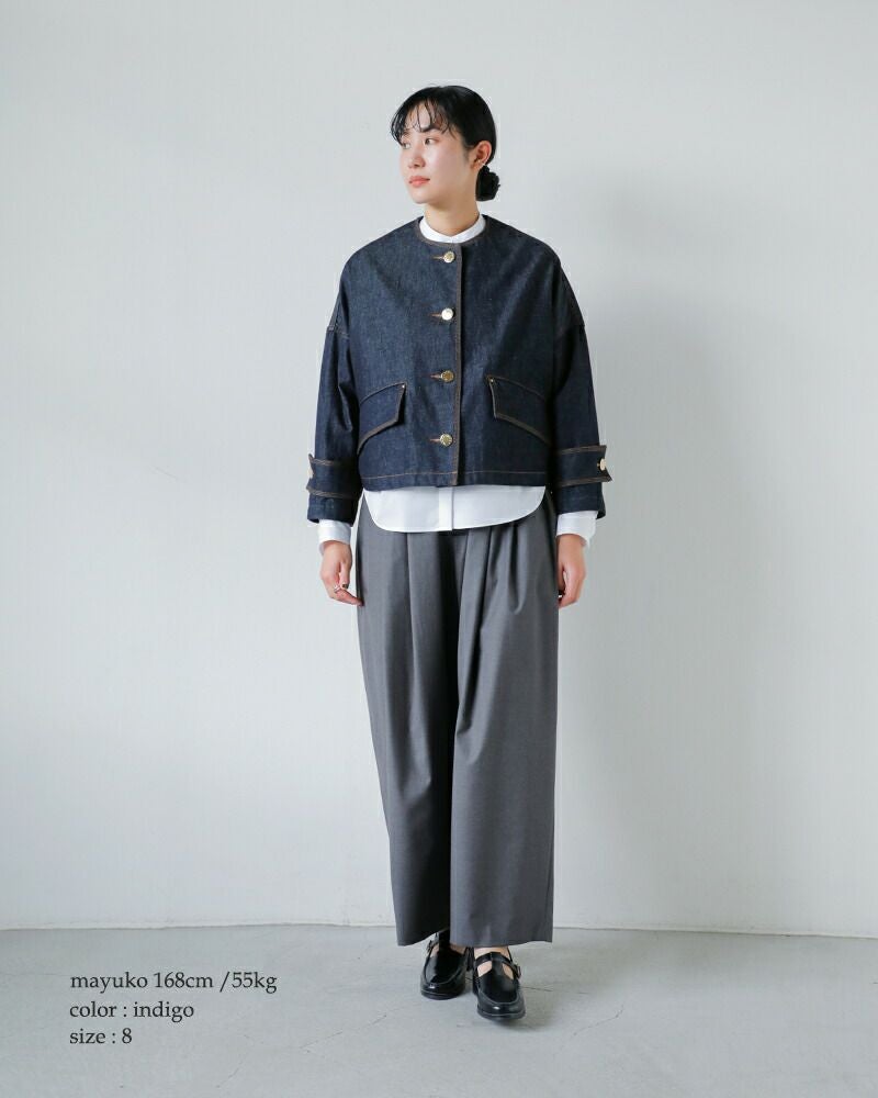 MACKINTOSH マッキントッシュ ハンビー ノーカラー ショート デニム