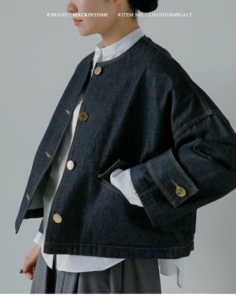 MACKINTOSH HPS別注　ハンビー　ノーカラーデニムジャケット MACKINTOSH】HUMBIE NO COLLAR DENIM JACKET | GOOD THINGS Vol.46