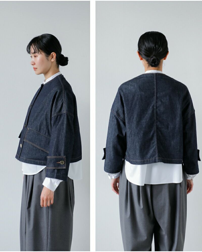 MACKINTOSH マッキントッシュ ハンビー ノーカラー ショート デニム