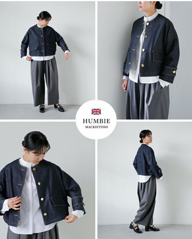 MACKINTOSH マッキントッシュ ハンビー ノーカラー ショート デニム