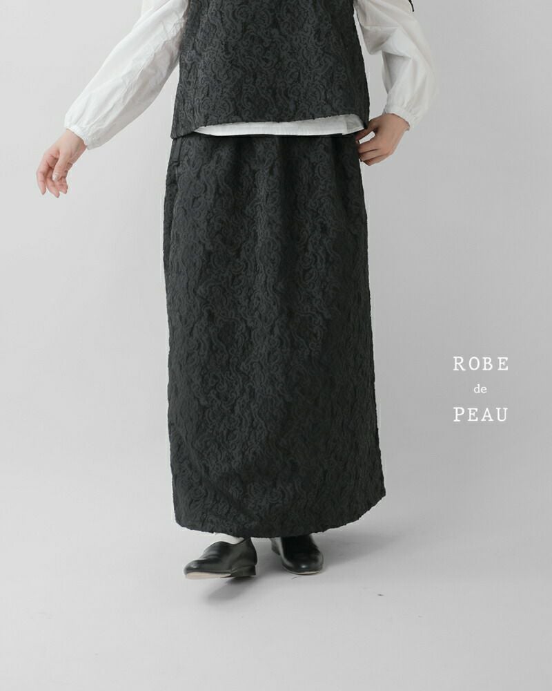 ROBE de PEAU ローブデポー ジャガード ダーンドルスカート “JACQUARD