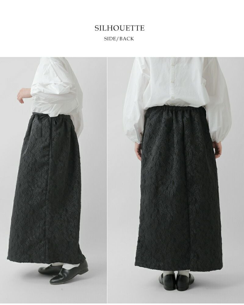 ROBE de PEAU ローブデポー ジャガード ダーンドルスカート “JACQUARD