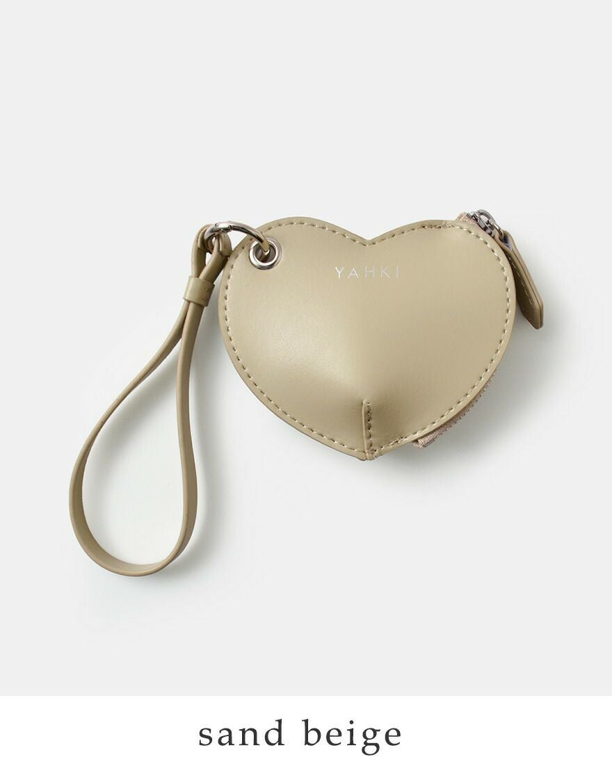 YAHKI ヤーキ スムースレザー ハート ミニポーチ yh-640c レディース