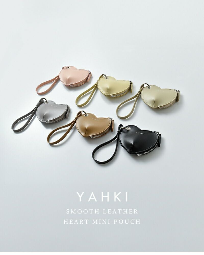 YAHKI ヤーキ スムースレザー ハート ミニポーチ yh-640c レディース