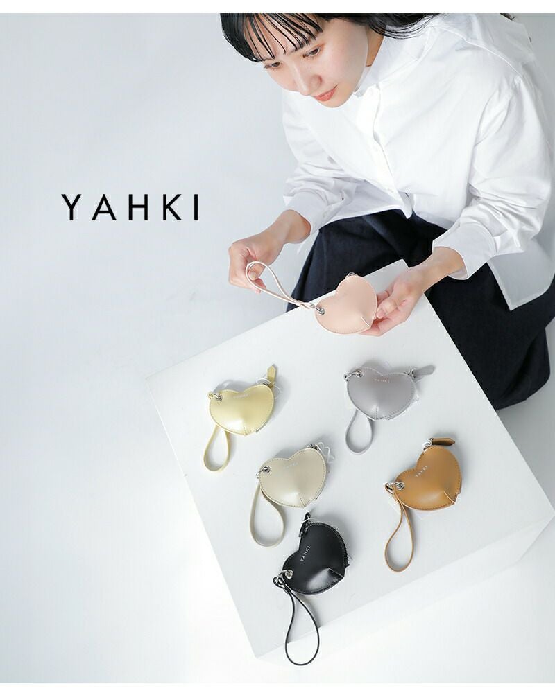 YAHKI ヤーキ スムースレザー ハート ミニポーチ yh-640c レディース