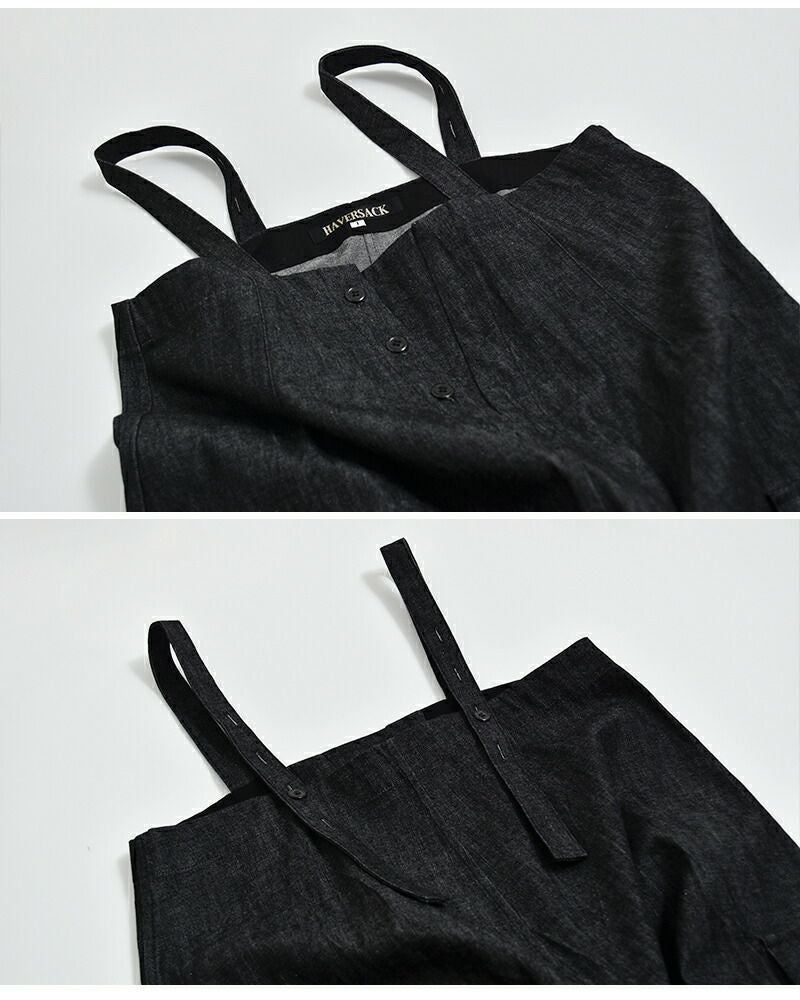 40%OFF】HAVERSACK ハバーサック 8.5ozライトデニム ロングサロペット