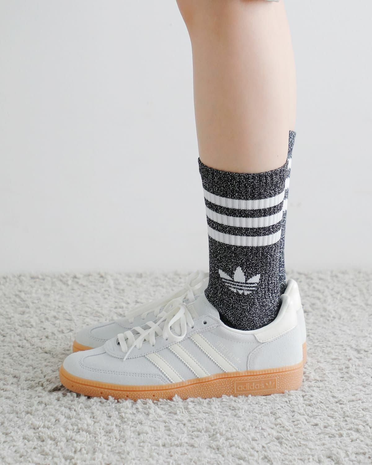 adidas Originals アディダス オリジナルス 3ストライプス ラメ クルー