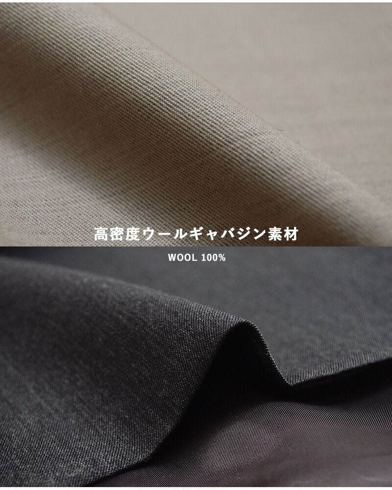 定価75900円　LOEFF ノーカラー ウール テーラード　ジャケット グレー LOEFF ロエフ 高密度 ウール ギャバ ノーカラー ジャケット 8822-2