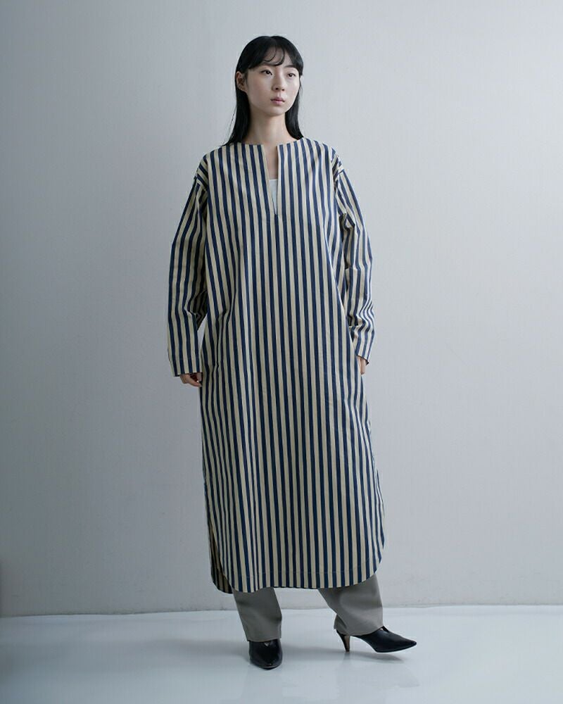 パトゥ オーガニックコットン ストライプ ハイブリット Tシャツ ドレス トップス ボトムス ワンピース JE1089987999B ブラック ホワイト 34【中古】 PATOU - パトゥ オーガニックコットン ストライプ ハイブリット T