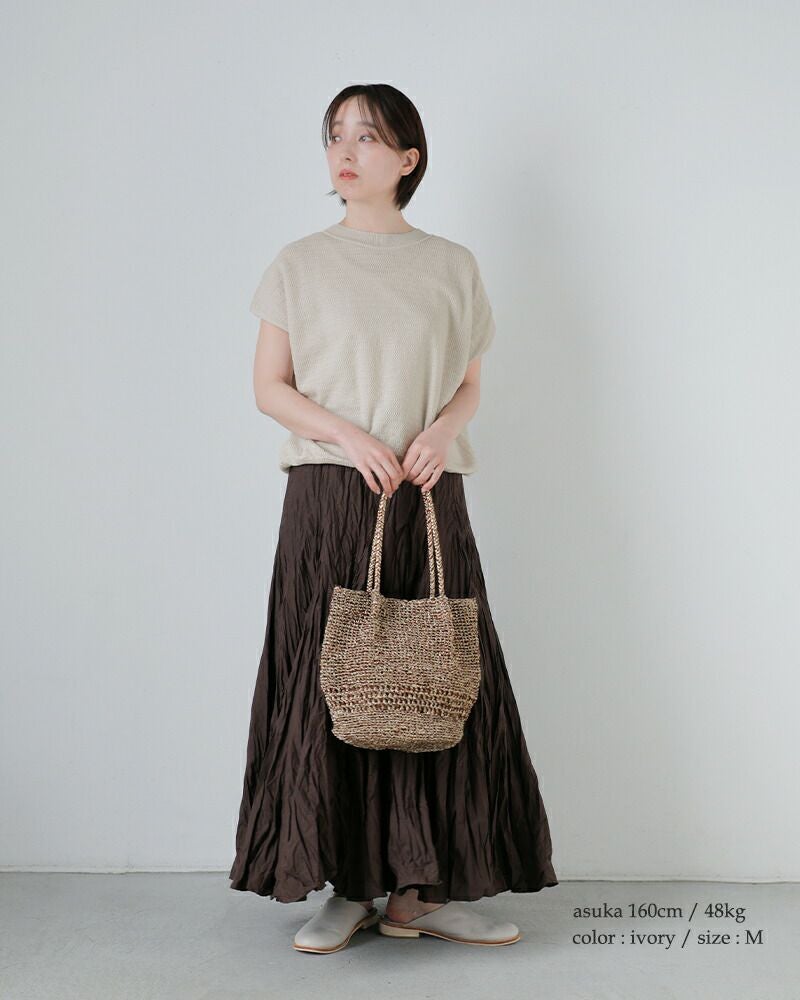 3こ1】evam eva エヴァムエヴァ コットン ペーパー ヤーン ベスト