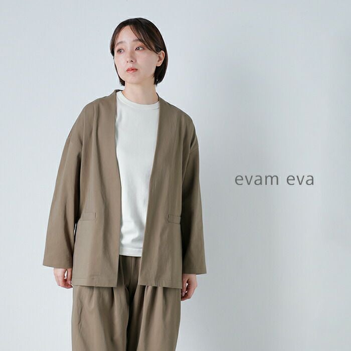 evam eva エヴァムエヴァ コットン ジャケット e261t059 レディース