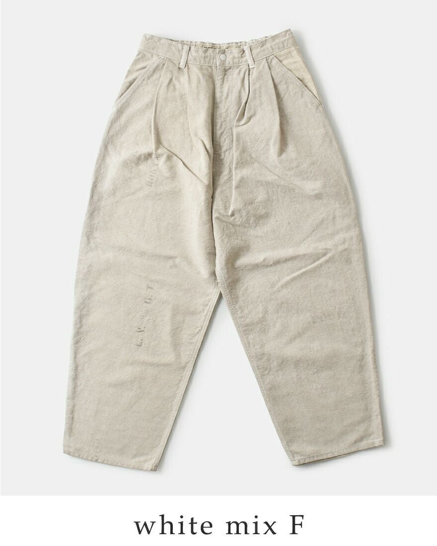 ARTE POVERA アルテポーヴェラ 再構築 ミリタリー 4パネルパンツ ARTE POVERA アルテポーヴェラ コットンリネン フランスUSEDシーツMIX
