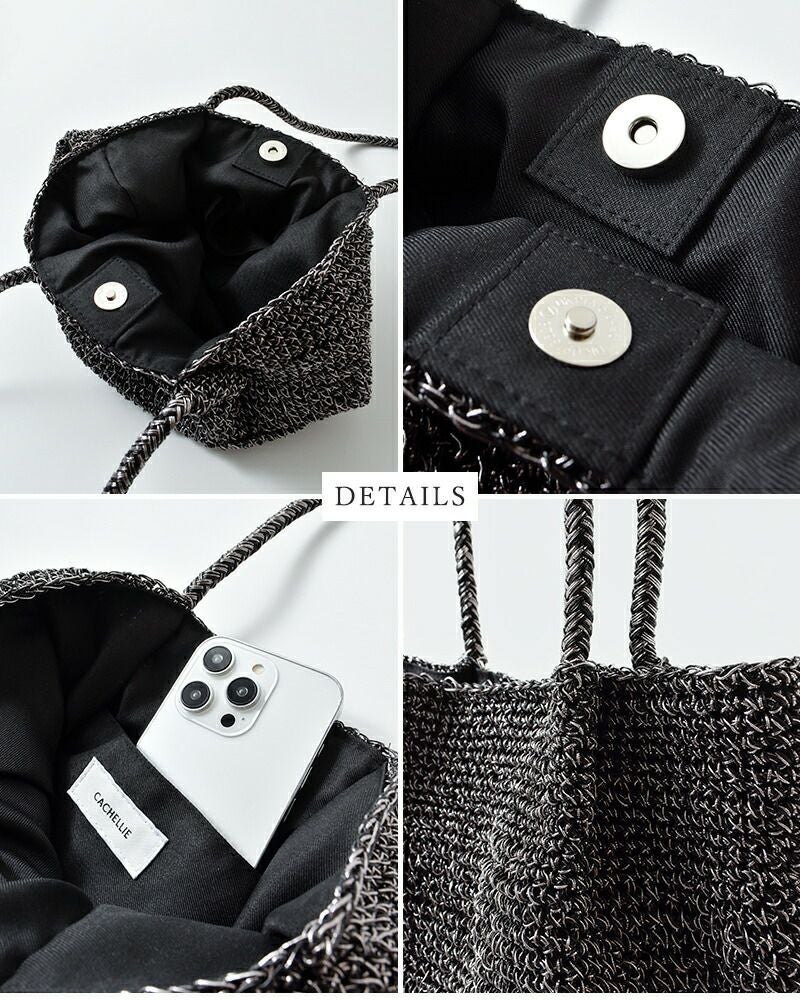 クーポン対象】CACHELLIE カシェリエ メタリック トートバッグ