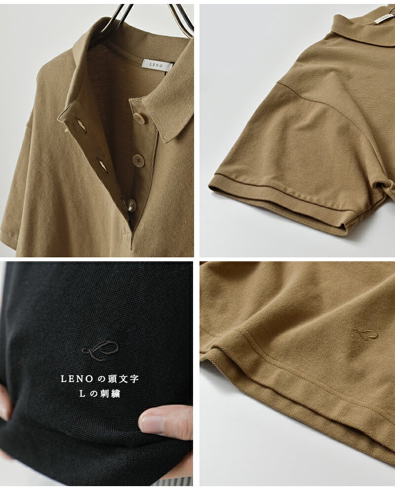 LENO リノ ハイツイストコットン 鹿の子 ポロシャツ POLO SHIRTS leno