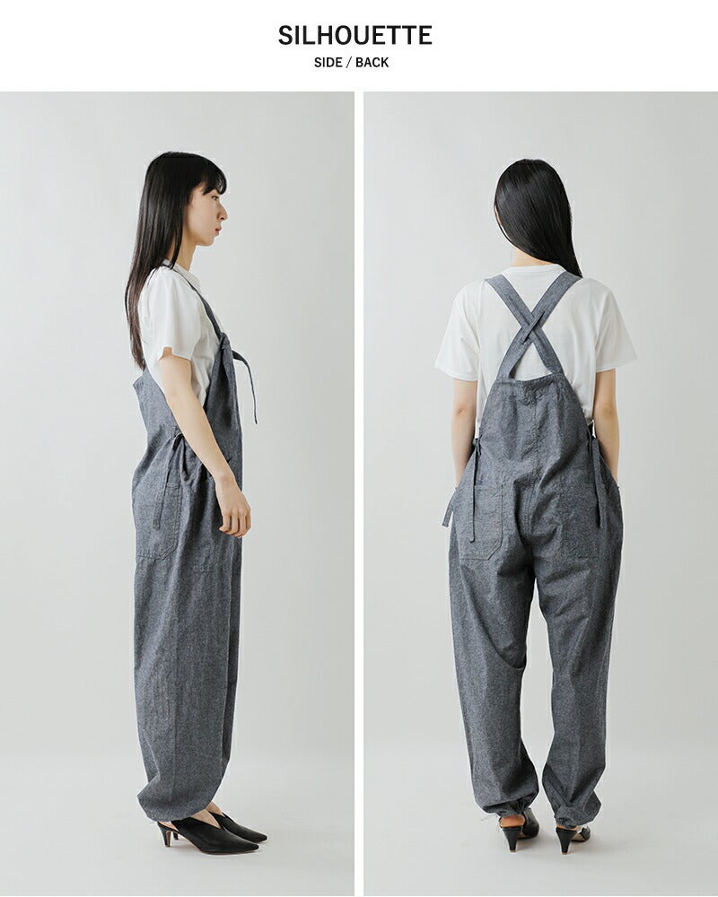 LENO リノ コットン ウエストサイドリボン サロペット SALOPETTES leno