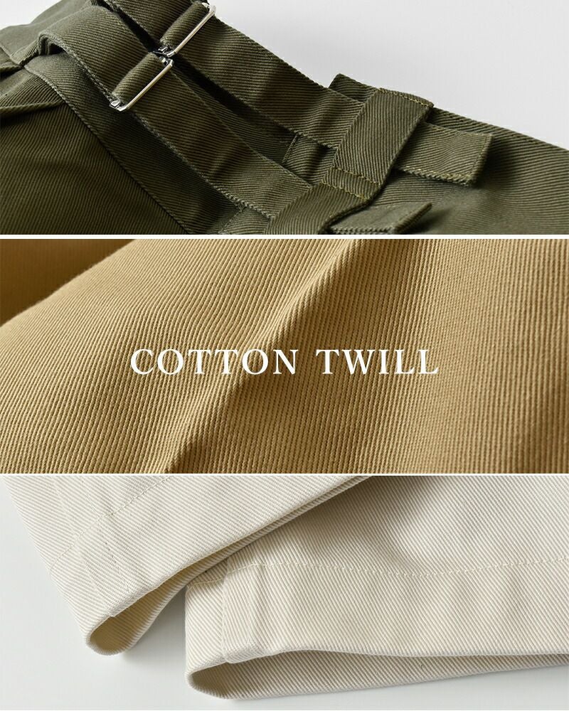 リノ LENO DOUBLE GURKHA TROUSERS グルカパンツ LENO リノ コットン ダブルベルト グルカパンツ DOUBLE BELTED GURKHA