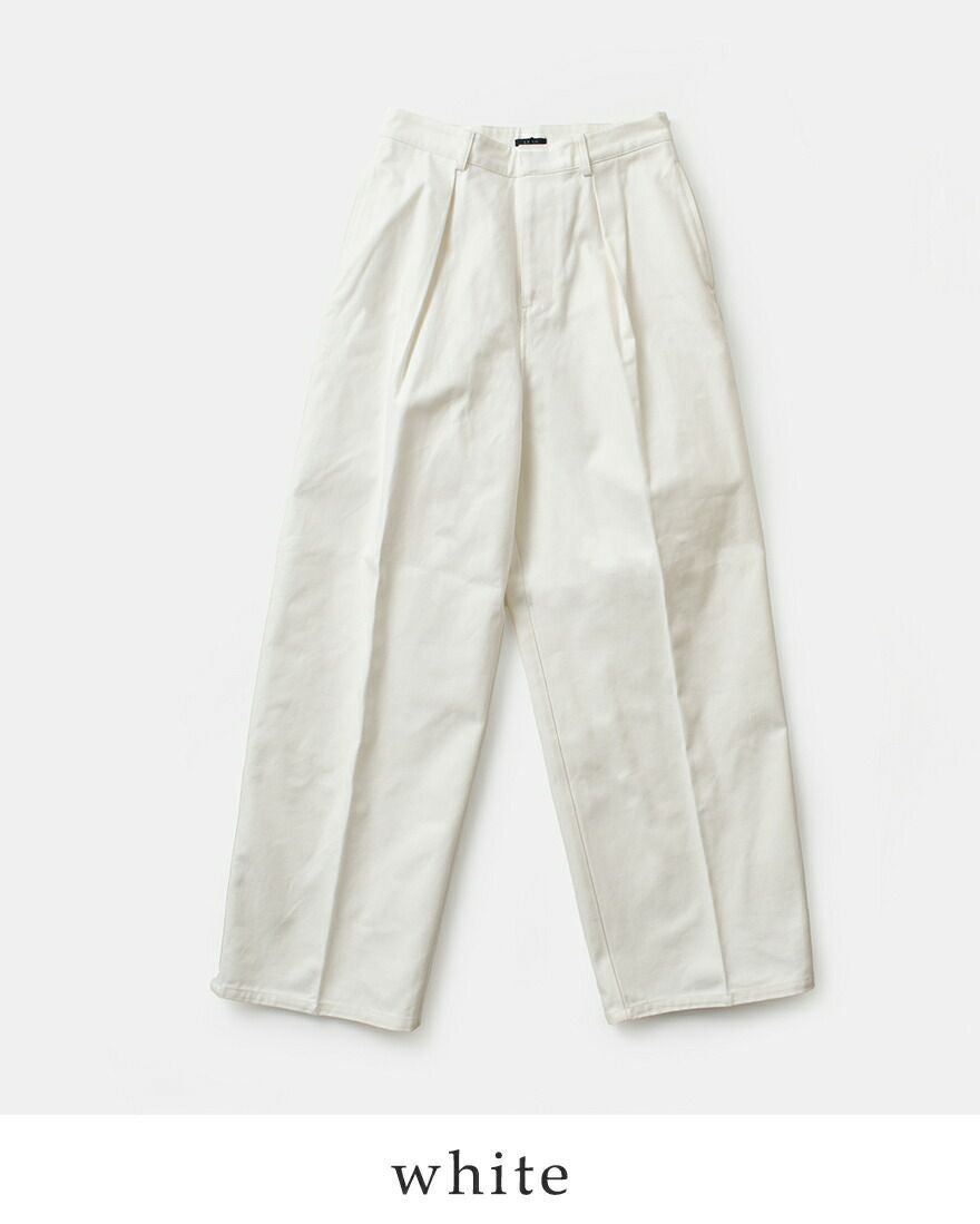LENO リノ コットン ワンタック チノパンツ ONE FOWRAD PLEATS CHINO