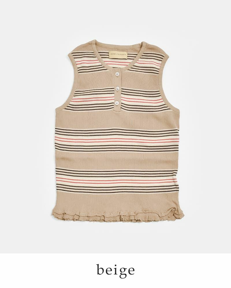 AKANE UTSUNOMIYA アカネウツノミヤ コットン ノースリーブ 裾フリル