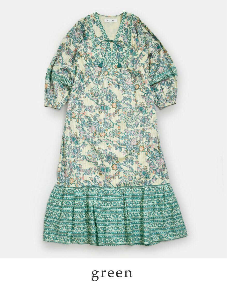 Sara Mallika サラマリカ コットン ペイズリー 花柄プリント