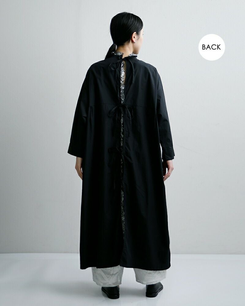 Gauze# リネンコットンジャケット　ジャガード織　総柄　黒　セレモニー Gauze# ガーゼ コットン 2way アンティーク サージカル ワンピース