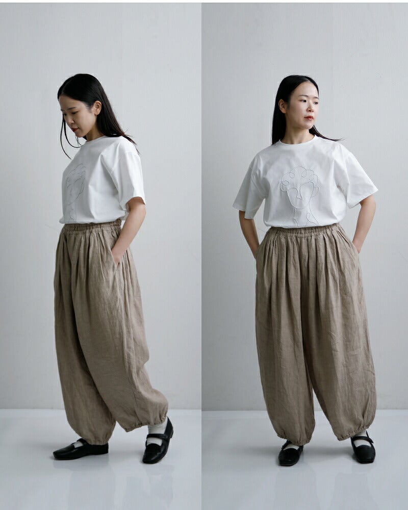 Gauze# ガーゼ リネン テーパードパンツ LINEN ameri PANTS g1164