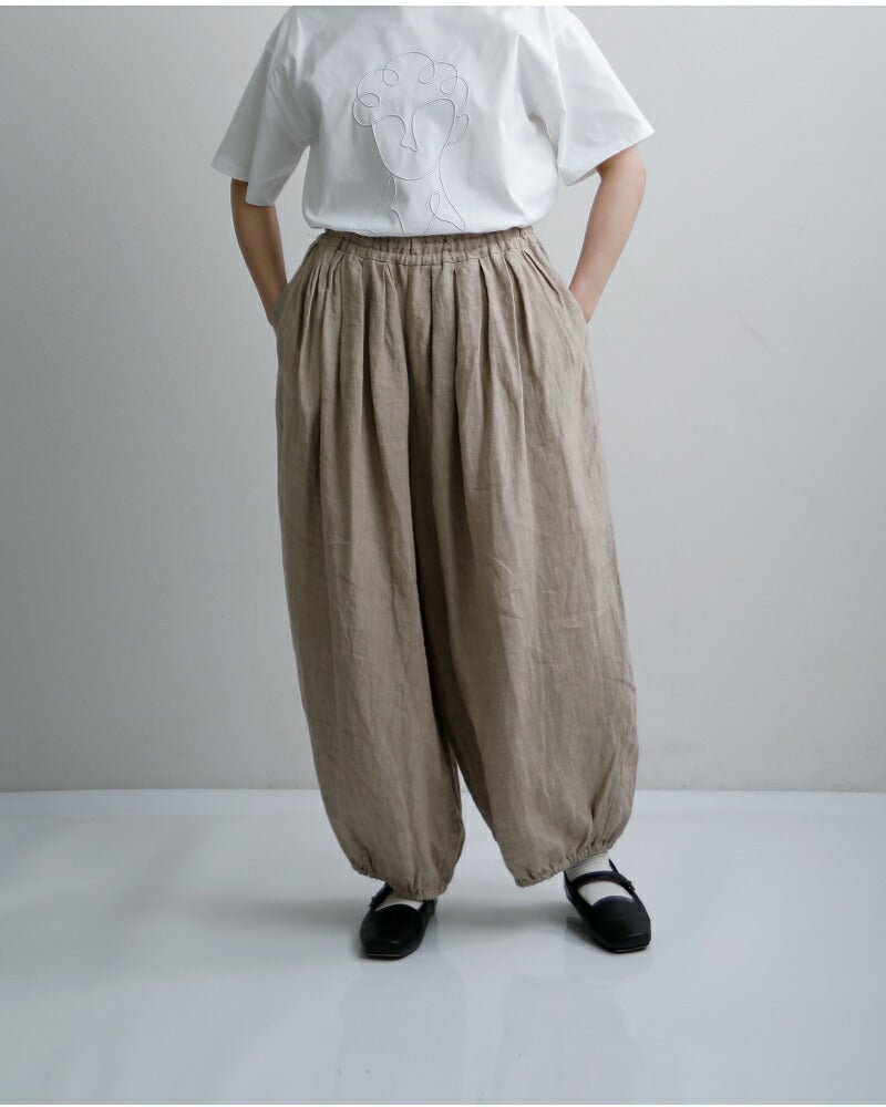 Gauze# ガーゼ リネン テーパードパンツ LINEN ameri PANTS g1164
